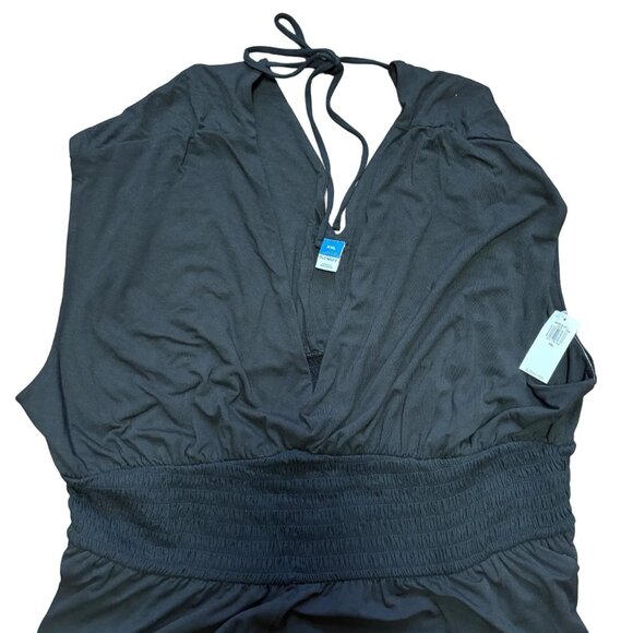 NWT OLD NAVY Waist-Defined Shirred Jumpsuit in Black Jack SZ XXL - Picture 6 of 14